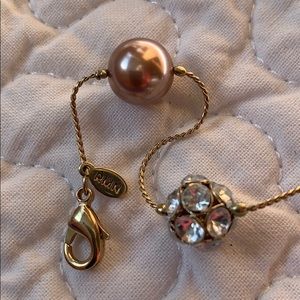 RMN necklace Pearl Rhinestone Vintage FIRM